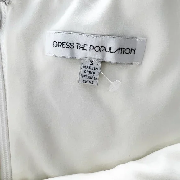 Dress the Population Asha Lace and Chiffon Gown size S NEW - Picture 9 of 13